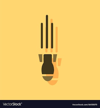 Flat icon design collection military mortar shell vector image