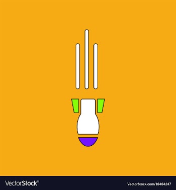Flat icon design collection military mortar shell vector image
