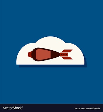 Flat icon design collection military mortar shell vector image
