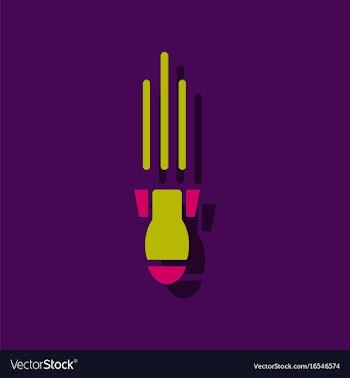 Flat icon design collection military mortar shell vector image