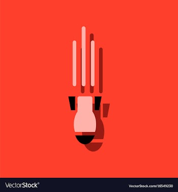 Flat icon design collection military mortar shell vector image
