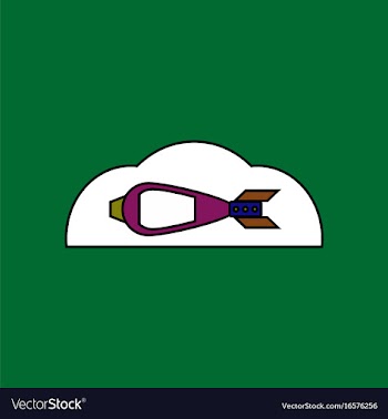 Flat icon design collection military mortar shell vector image
