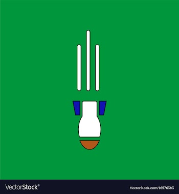 Flat icon design collection military mortar shell vector image