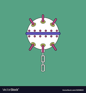 Flat icon design collection military naval mine vector image