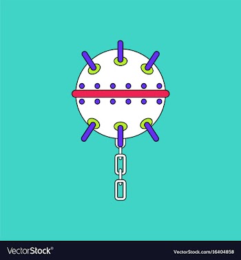 Flat icon design collection military naval mine vector image