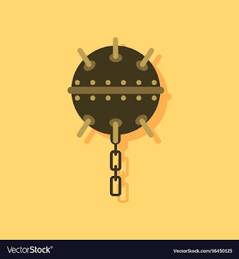 Flat icon design collection military naval mine vector image