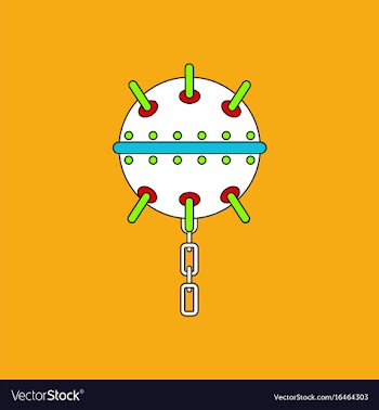 Flat icon design collection military naval mine vector image