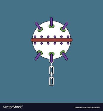 Flat icon design collection military naval mine vector image