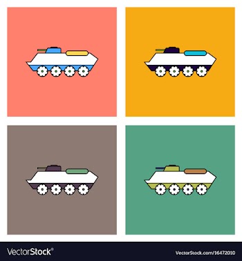 Flat icon design collection military personal vector image
