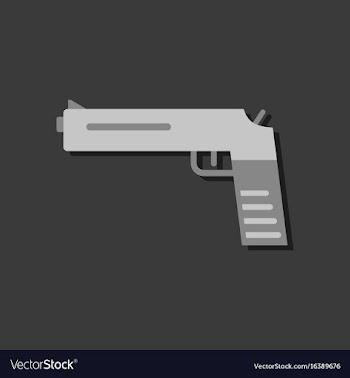 Flat icon design collection military pistol in vector image