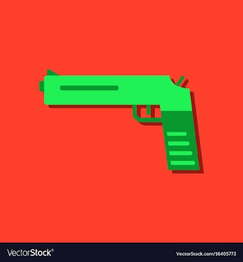 Flat icon design collection military pistol in vector image
