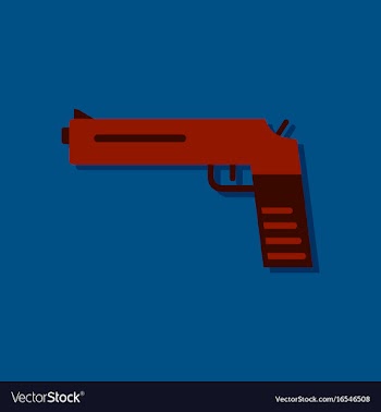 Flat icon design collection military pistol in vector image