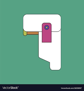 Flat icon design collection military pistol vector image