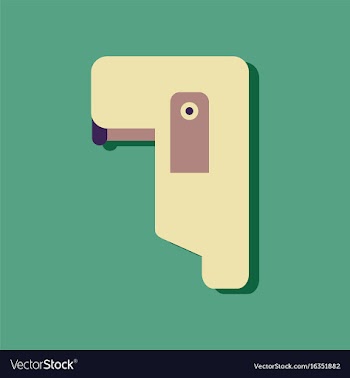 Flat icon design collection military pistol vector image