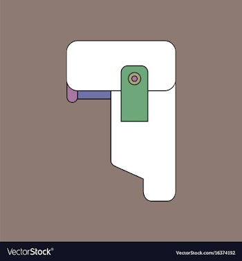Flat icon design collection military pistol vector image