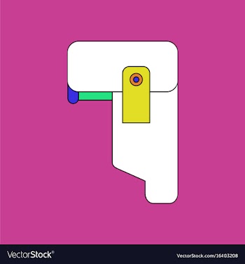 Flat icon design collection military pistol vector image