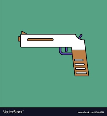 Flat icon design collection military pistol vector image