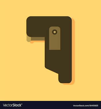 Flat icon design collection military pistol vector image