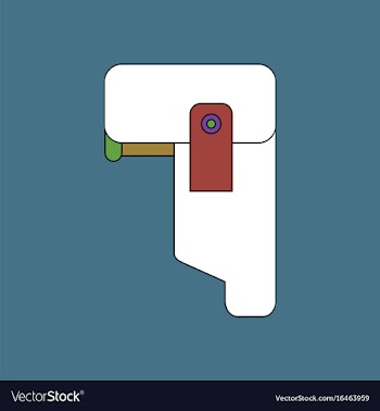 Flat icon design collection military pistol vector image