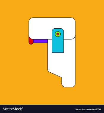 Flat icon design collection military pistol vector image