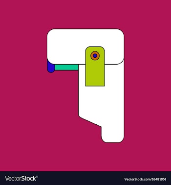 Flat icon design collection military pistol vector image