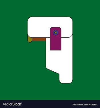 Flat icon design collection military pistol vector image