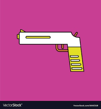 Flat icon design collection military pistol vector image
