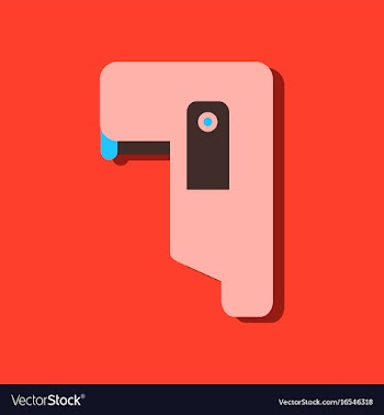 Flat icon design collection military pistol vector image