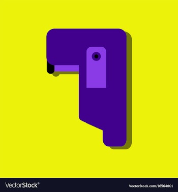Flat icon design collection military pistol vector image