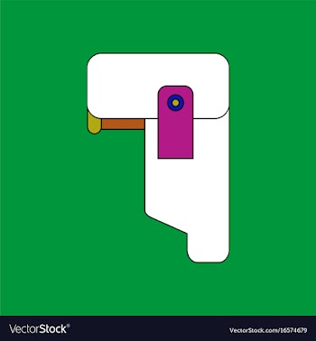 Flat icon design collection military pistol vector image