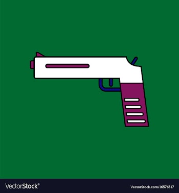 Flat icon design collection military pistol vector image