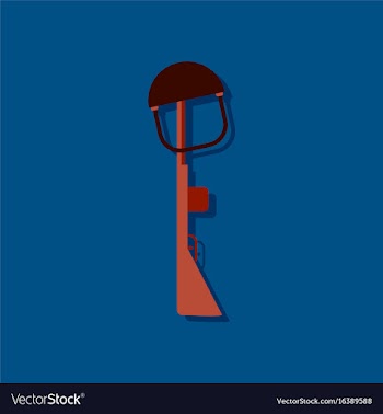 Flat icon design collection military rifle and vector image