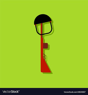 Flat icon design collection military rifle and vector image