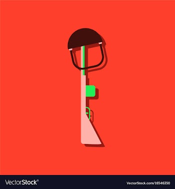 Flat icon design collection military rifle and vector image