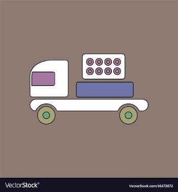 Flat icon design collection military rocket vector image
