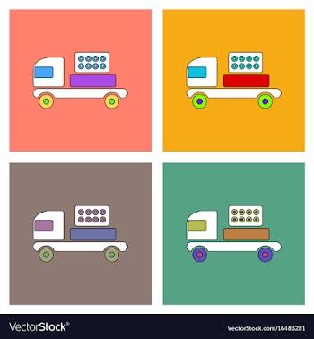 Flat icon design collection military rocket vector image