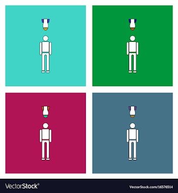 Flat icon design collection military shell and man vector image