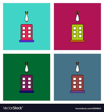 Flat icon design collection military shell and vector image