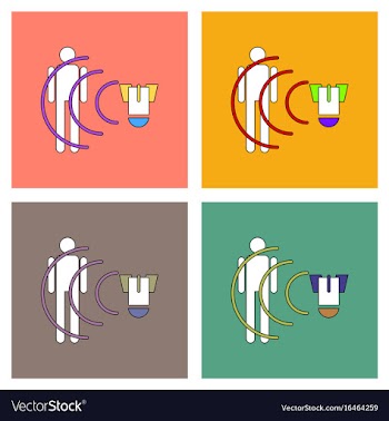 Flat icon design collection military shell blast vector image