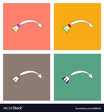 Flat icon design collection military shell vector image