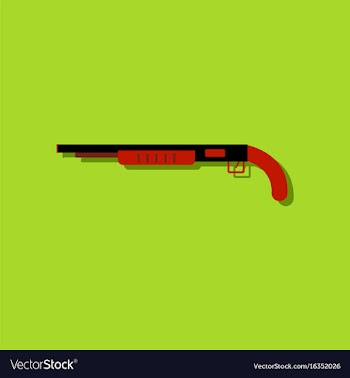 Flat icon design collection military shotgun in vector image