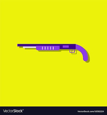 Flat icon design collection military shotgun in vector image