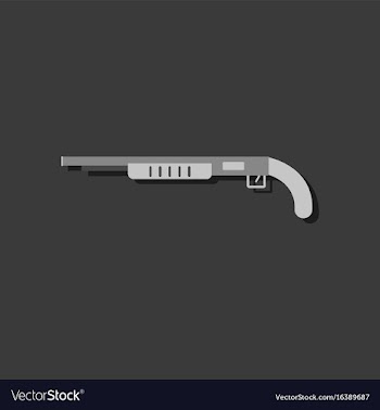Flat icon design collection military shotgun in vector image