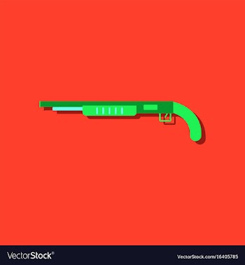 Flat icon design collection military shotgun in vector image