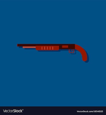 Flat icon design collection military shotgun in vector image