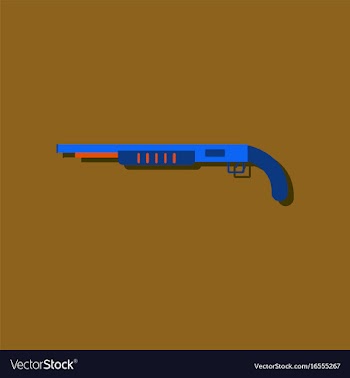 Flat icon design collection military shotgun in vector image