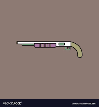 Flat icon design collection military shotgun vector image