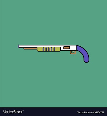 Flat icon design collection military shotgun vector image
