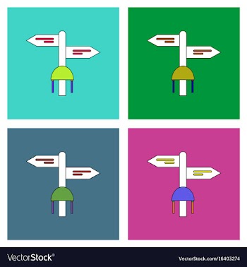 Flat icon design collection military signpost vector image