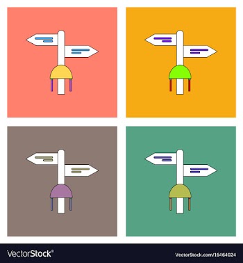 Flat icon design collection military signpost vector image